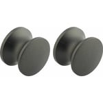 Cyclingcolors - 2x bouton poignée meuble plastique gris anthracite 23mm à visser filetage M5 placard étagère commode armoire cuisine