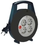 Brennenstuhl – Cable reel 4xCEE 7/3, 1xCEE 7/7, IP 44, switch, 5m, black (1092200)