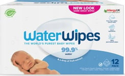 Waterwipes Vattenservetter, Bio, Soapberry Kids Våtservetter, 60 St X12, Kartong