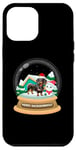 Coque pour iPhone 12 Pro Max Dachshund Santa Funny Xmas Lights Merry Christmas Snowball