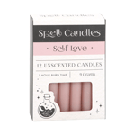 Spell Candles Pack of 12 Pink Paraffin Wax 1 Hour Burn Time Self Love Rituals