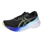 Asics Femme Gel Kayano 30 Sneaker, Black/Glow Yellow, 40.5 EU