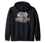 Star Wars Millennium Falcon 77 Retro Lines Logo Zip Hoodie