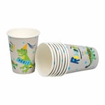 Pappersmugg Dinosaurie 8-pack Grön