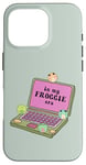 Coque pour iPhone 16 Pro Dessin amusant de grenouille, Kawaii et Chubby Frogs « In My Foggie Era »