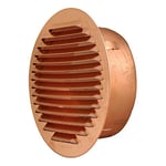 First Plast - Grille de ventilation métallique - Grille ventilation ronde à encastrer Cuivre Ø175mm - Ø tube 135mm
