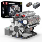 Mould King 10088 Technik V8 Motor Briques de Construction Jouet 535 pièces APP Engine Kit de Construction Cadeau pour garçons et Filles