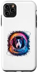 Coque pour iPhone 11 Pro Max Homme Femme Coloré Space Astronaute Bull Terrier