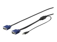 Startech.Com 6 Ft. (1.8 M) Usb Kvm Cable For Startech.Com Rackmount Consoles - Vga And Usb Kvm Console Cable (Rkconsuv6) - Video- / Usb-Kabel - Mini-Vga (Hann) Til Usb, Hd-15 (Vga) (Hann) - 1.8 M - For P/N: Rkcons1701, Rkcons1708k, Rkcons1716k, Rkco