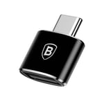 BASEUS - USB (hun) til Type-C adapter - Sort