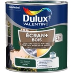 Ecran+ bois - Peinture satinée pour bois extérieur - Volets, portes, fenêtres, portails - Vert Basque 0,5 l Dulux Valentine