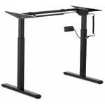 Helloshop26 - Bureau assis debout (piètement) - 200 watts 80 kg noir