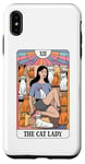 Coque pour iPhone XS Max The Cat Lady Carte de tarot rétro Motif chat