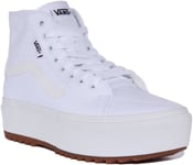 Vans Filmore Hi Tapered Lace Up Sk8 Top Platform All White Womens UK 3 - 8