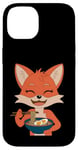 iPhone 14 Happy Fox with Ramen Kawaii Food Design Case