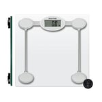 Salter 9018S SV3R Digital Bathroom Scale – Electronic Body Weight Scale, Fitness Scale with 180 KG Capacity, Easy to Read LCD Display, Tap to Start, Large Toughened Glass Platform, Batteries Included