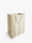 John Lewis ANYDAY Canvas Laundry Bag, Rust Gingham