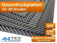 3D Imprimante Dauerdruckplatte Pour Ender 3 Creality 235 x 235mm - ABS Pla Petg