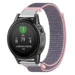 Garmin Fenix 5S tarranauha nylon - Pinkki / Sininen