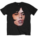 The Rolling Stone Men's Mick Portrait Short Sleeve T-Shirt, Black, Small