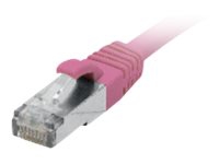 Exertis - Patch-kabel - RJ-45 (hane) till RJ-45 (hane) - 1 m - F/UTP (folieöverdraget oskärmat tvinnat par) - CAT 6 - startad, halogenfri, hakfri - rosa