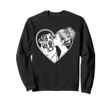 Saint Bernard Mom Dog Art Valentine's Day Heart Sweatshirt