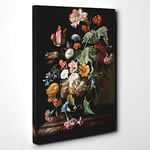 Big Box Art Willem Van Aelst Still Life Flowers 2 Canvas Wall Art Print Ready to Hang Picture, 30 x 20 Inch (76 x 50 cm), Multi-Coloured