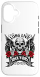 Coque pour iPhone 16 Long Live Rock And Roll Rock&Roll Vintage Guitares électriques