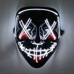 2024 Halloween Wireless Rave Party Mask Decor LED Purge Mask Neon Light Hehkuva Karnevaaliin Pimeä Yö