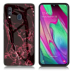 Samsung Fantasy Marble Galaxy A40 kuoret - Punainen