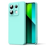 Byvuwiay Coque pour Xiaomi Redmi Note 13 Pro 5G / Poco X6 5G, Ultra Mince Premium Housse Souple en Silicone Liquide, Coque de Protection pour Xiaomi Redmi Note 13 Pro 5G / Poco X6 5G - Vert Clair