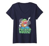 Mr. Potato Head Potato Rules! Sassy Dance Vintage Poster V-Neck T-Shirt