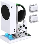 Charger Stand with Cooling Fan for Xbox Series S Dual Charging Dock 2 x 1400mAh