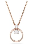 Swarovski Halsband Constella - Rosé Pavé, Rund slipning, Vit, Roséguldtonad plätering