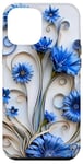 Coque pour iPhone 12 Pro Max Fleur Bleu Bleuet Floral Nature Femme Filles Fleurs