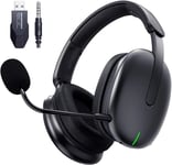 Wolflaws TA82 Wireless Gaming Headset for PS5 PS4 PC, 2.4Ghz USB Gamer Headphone