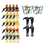 Star Wars Battle Droids Byggklossar Set Mini Actionfigurer Dockor Minifigurer Leksaker Skrivbordsdekor TAO Db 24-2PCS