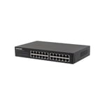 Intellinet 24-Port Gigabit Ethernet Switch, 24 x 10/100/1000 Mbit/s RJ45-Ports, IEEE 802.3az (Energy Efficient Ethernet), Desktop, 19" Rackmount, Metal - switch - 24 portar - ohanterad - rackmonterbar