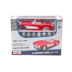 CHEVROLET CORVETTE CABRIOLET 1957 RED/WHITE KIT 1:24 Maisto Kit Auto Modellino