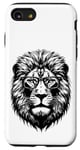 Coque pour iPhone SE (2020) / 7 / 8 Lion a d Lunettes - Portrait de Lions intellectuels