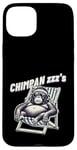 Coque pour iPhone 15 Plus Jeu de mots drôle de singe chimpanzé « Chimpan-zzz »