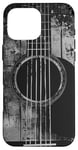 Coque pour iPhone 16 Pro Max Guitare acoustique, vintage, vieilli, musique rock & roll