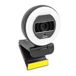 Yeyian Webcam Streaming Autofocus| Microphone Double Réduction du Bruit | 2K 2560x1440 30fps | Anneau LED Tricolore | Télécommande | Support Réglable | Windows, Mac, Linux, Android | USB