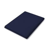 Cathay (Luxe Doux comme de la Soie Polyester Unique Drap Plat, Bleu Marine, Entier