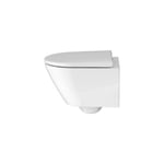 WC suspendu compact sans bride DURAVIT D-Neo avec abattant frein de chute