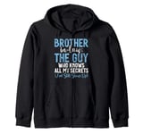 The Guy who knows all my Secrets and shows up Brother in Law Zip Hoodie