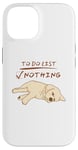 iPhone 14 Cute lazy sleeping Labrador Dog Lover to do list nothing Case