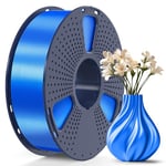 SUNLU PLA Plus Silk Brillante Filament 1.75mm pour Imprimante 3D, Silk PLA+ Filament avec Finition Lisse et Soyeuse, Bon Rendu, Précision Dimensionnelle +/- 0.02mm, Bobine de 1kg(2.2lbs), Silk Bleu