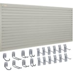 Mophorn - vevor Panneau a Lattes Mural Garage 1220x310mm Panneau Rangement Outils 8PCS Panneaux Muraux Porte-outils Capacite 34kg avec Crochets pour