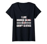 Womens Best Murder Show Art For Men Women Morbid Spy Investigator V-Neck T-Shirt